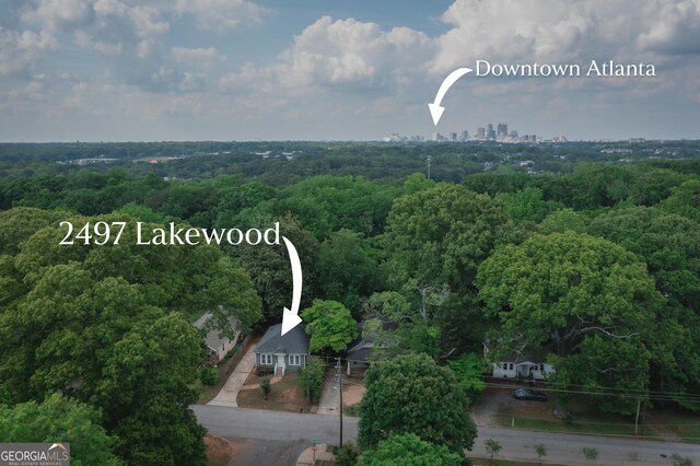 2497 Lakewood Ave SW, Atlanta, GA 30315 - bird's eye view with a wooded view