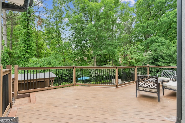 110 Keswick Way, Alpharetta, GA 30022 - view of wooden deck