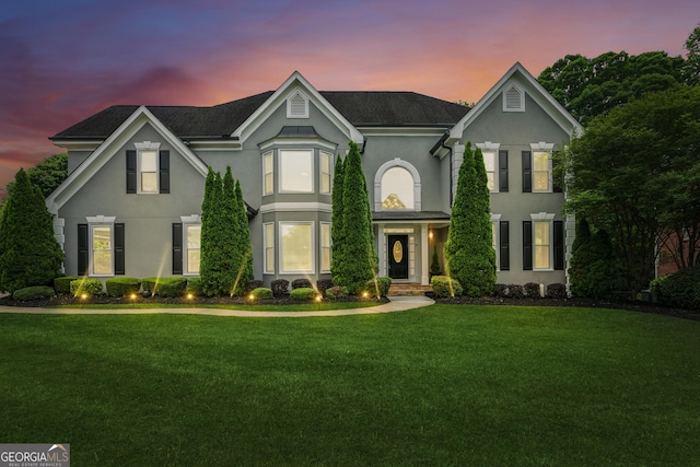 110 Keswick Way, Alpharetta, GA 30022 - view of front of house featuring a yard and stucco siding