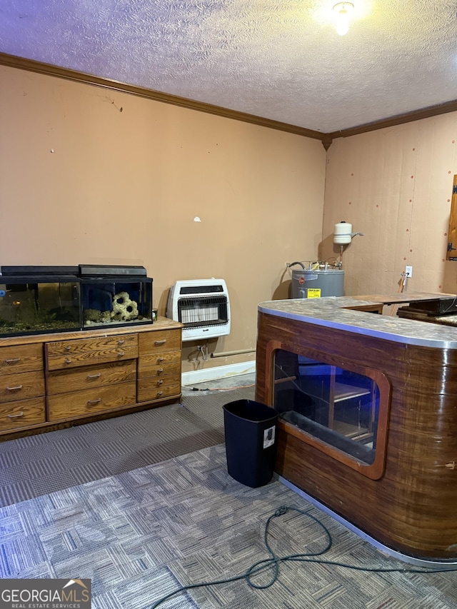 182 Boxer Ln, Rock Spring, GA 30739 - view of patio featuring heating unit, electric water heater, and an outdoor kitchen