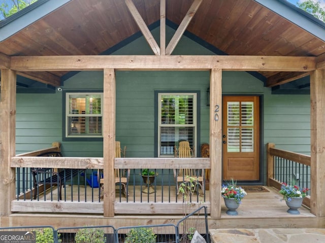 20 Mohawk Trl, Ellijay, GA 30540 - deck featuring covered porch