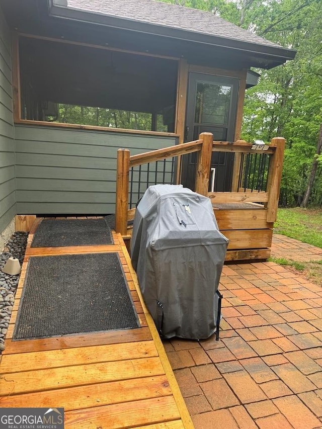 20 Mohawk Trl, Ellijay, GA 30540 - wooden terrace with grilling area