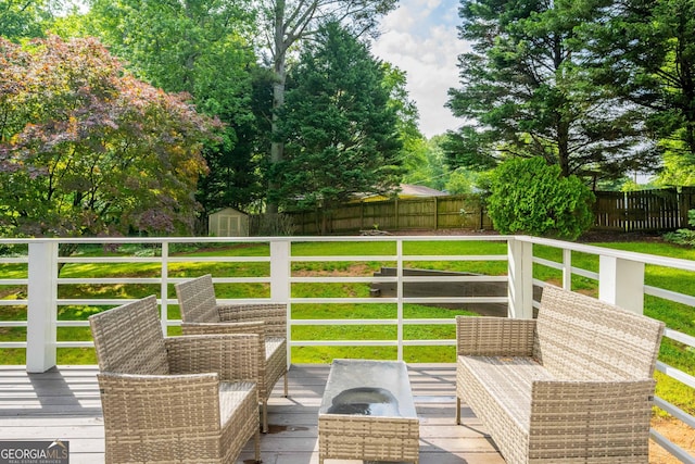 1007 Natalie Ln SE, Smyrna, GA 30082 - view of wooden balcony featuring a deck