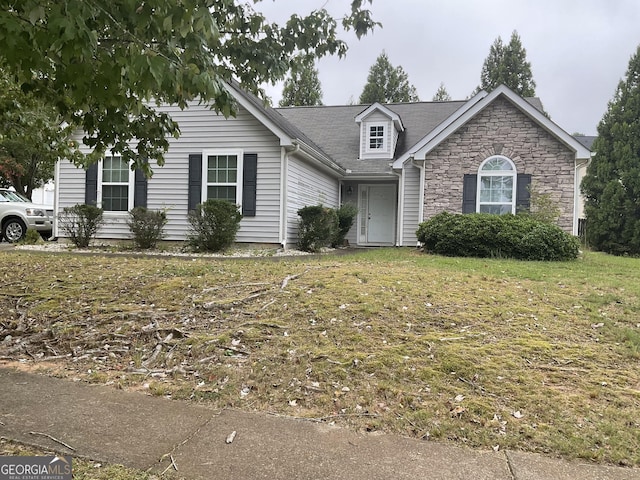 view of front of property with stone siding