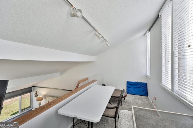202 Providence Villas, Anderson, SC 29626 - carpeted office with rail lighting and a textured ceiling