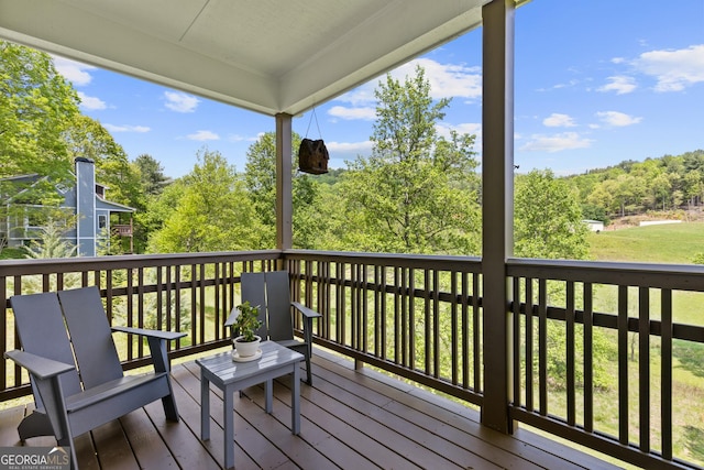view of wooden terrace