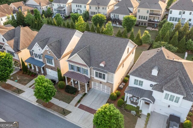 drone / aerial view featuring a residential view
