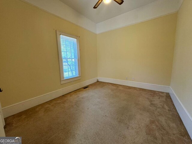589 Meigs St, Athens, GA 30601 - carpeted empty room with baseboards and a ceiling fan