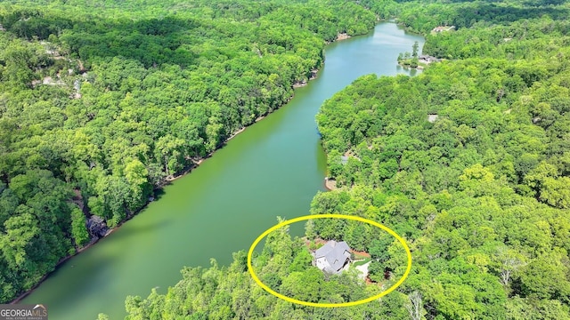 676 N Shore Dr, Cleveland, GA 30528 - bird's eye view of a large body of water and a forest