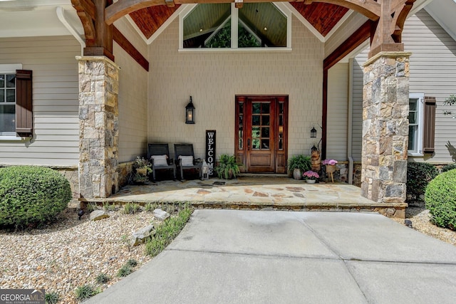 676 N Shore Dr, Cleveland, GA 30528 - property entrance featuring covered porch