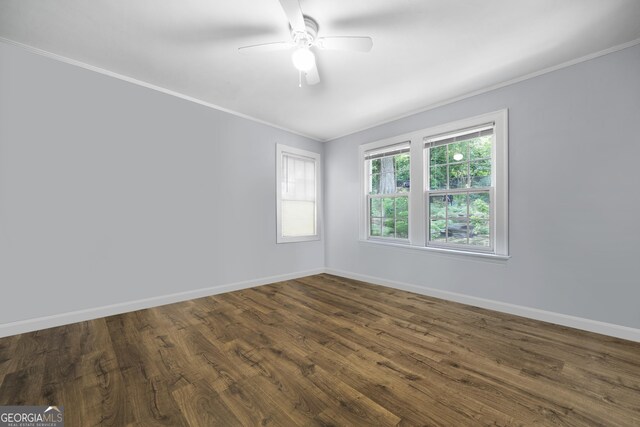 404 E 11th St SE, Rome, GA 30161 - unfurnished room with crown molding, baseboards, and a ceiling fan