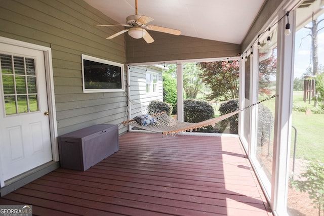 1737 Green Acres Dr, Vidalia, GA 30474 - sunroom / solarium with a ceiling fan and a healthy amount of sunlight