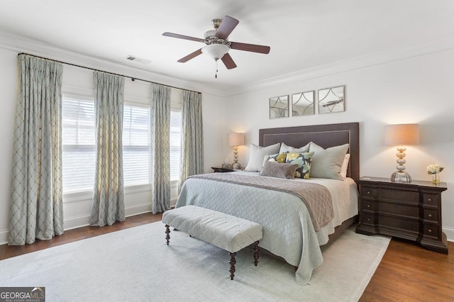 611 Timm Valley Rd NE Unit 2, Atlanta, GA 30305 - bedroom featuring visible vents, baseboards, ceiling fan, and wood finished floors