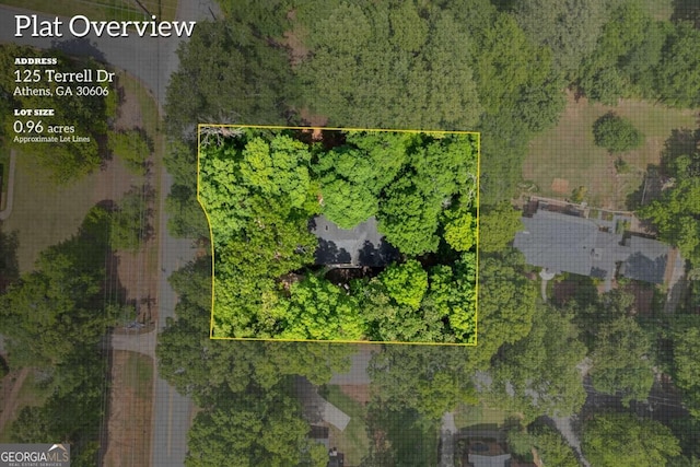 125 Terrell Dr, Athens, GA 30606 - bird's eye view