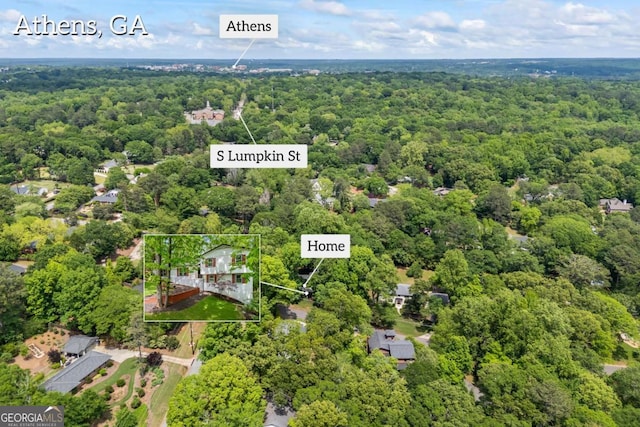 aerial view with a view of trees