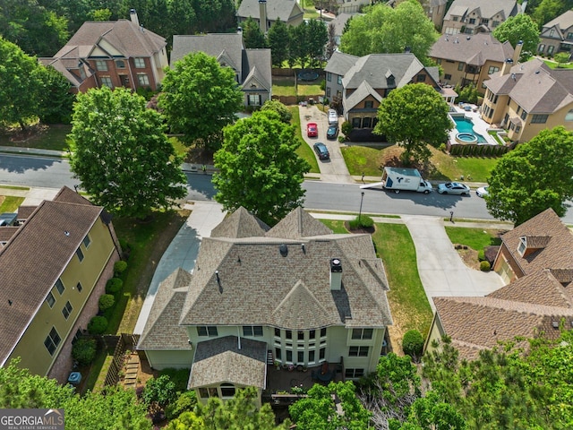 birds eye view of property featuring a residential view