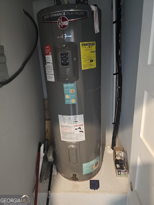 utilities featuring electric water heater