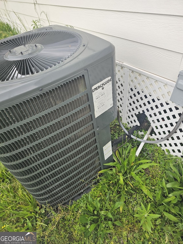 exterior details with central AC unit