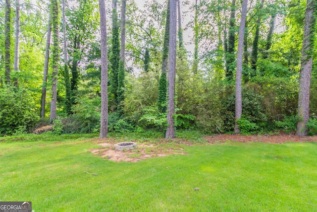 2814 Brackenwood Dr, Snellville, GA 30039 - view of green lawn featuring a fire pit