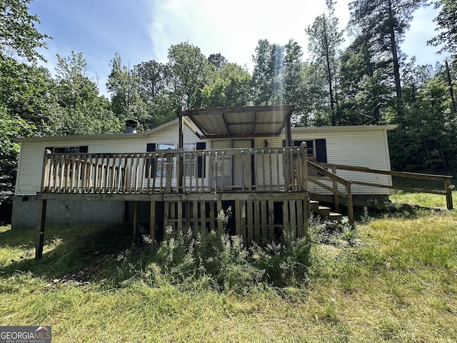 341 Mountain Lake View Dr, Jasper, GA 30143 - back of property featuring a deck