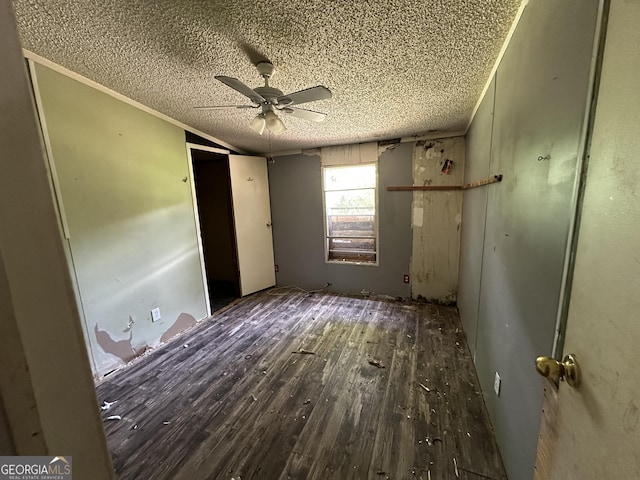 341 Mountain Lake View Dr, Jasper, GA 30143 - unfurnished bedroom with a textured ceiling, hardwood / wood-style floors, and ceiling fan
