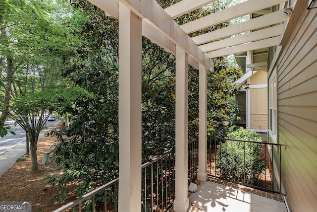 view of patio / terrace with a pergola