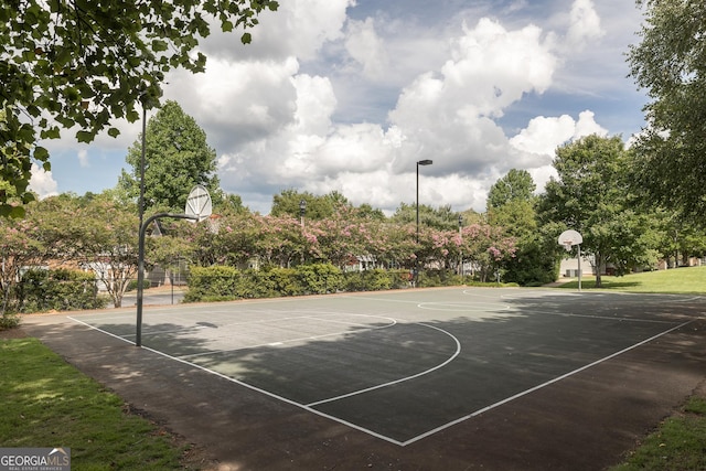 view of sport court featuring community basketball court