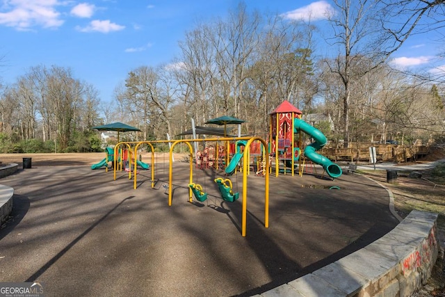 view of community jungle gym
