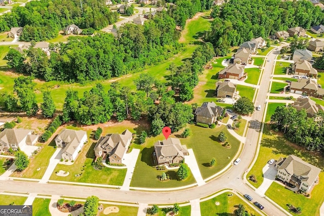 aerial view with a residential view