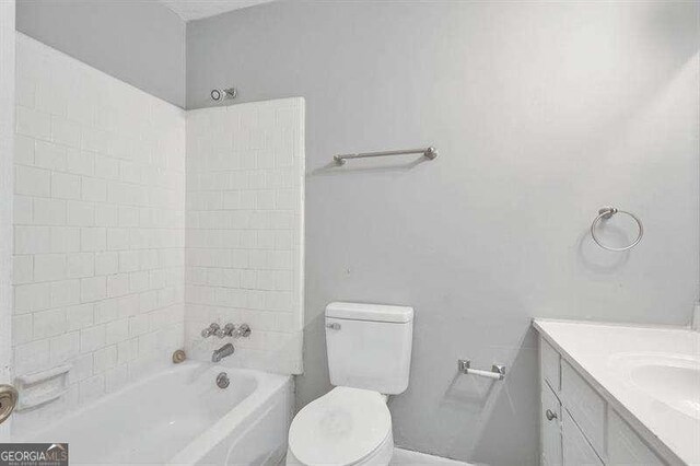 3929 Emerald Springs Ct, Decatur, GA 30035 - full bathroom featuring vanity, toilet, and tub / shower combination