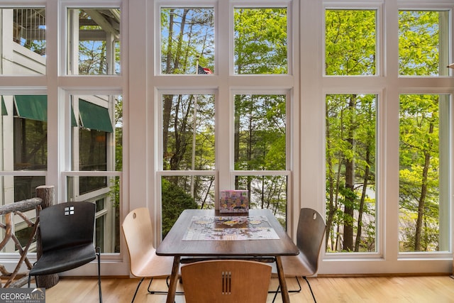1006 Perrin Cove Rd, Tiger, GA 30576 - sunroom with wood finished floors