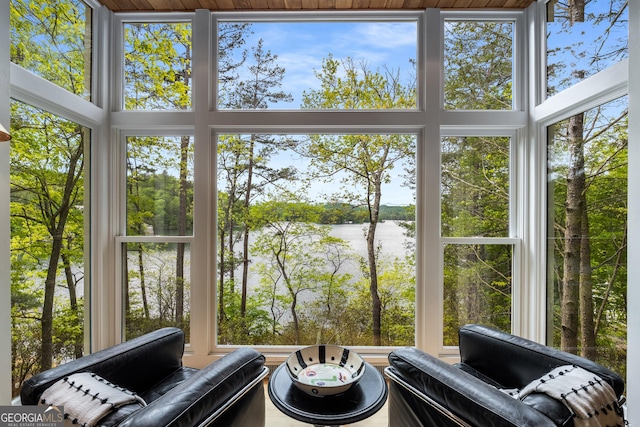 1006 Perrin Cove Rd, Tiger, GA 30576 - sunroom featuring a water view