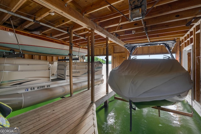 1006 Perrin Cove Rd, Tiger, GA 30576 - dock area featuring boat lift