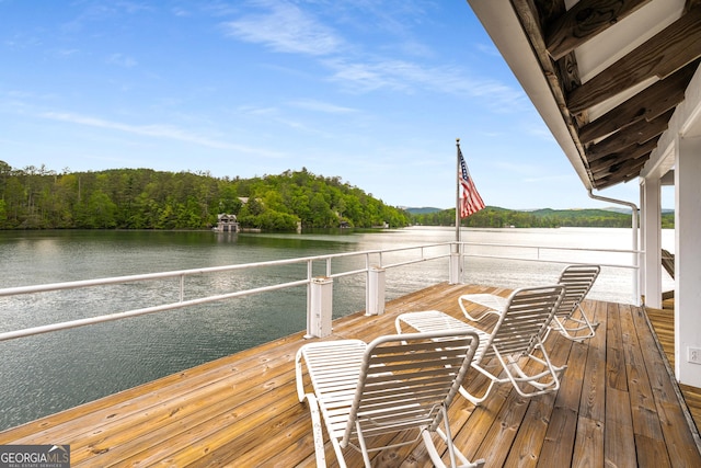 1006 Perrin Cove Rd, Tiger, GA 30576 - dock featuring a water view and a view of trees