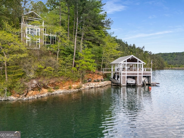 1006 Perrin Cove Rd, Tiger, GA 30576 - dock with a water view and a view of trees