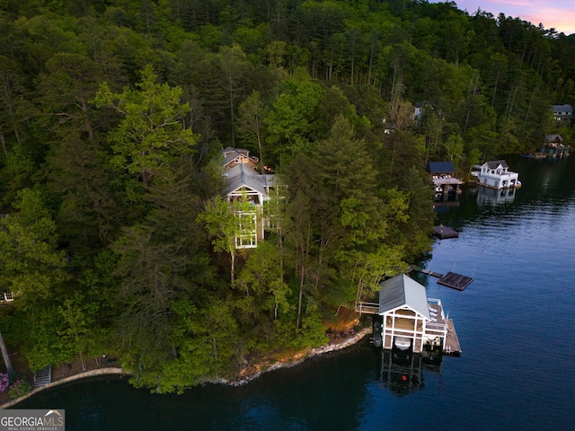 1006 Perrin Cove Rd, Tiger, GA 30576 - bird's eye view of a heavily wooded area and a nearby body of water