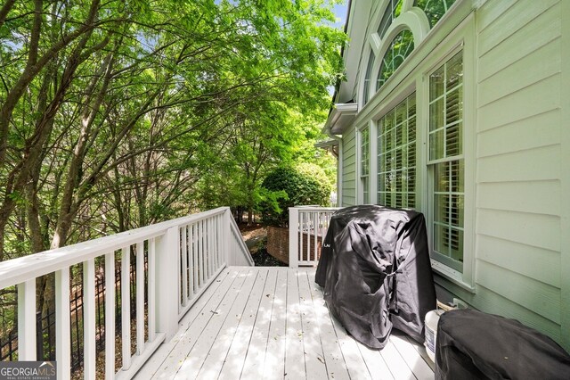 2135 Glenfield Trce, Cumming, GA 30041 - wooden terrace with area for grilling