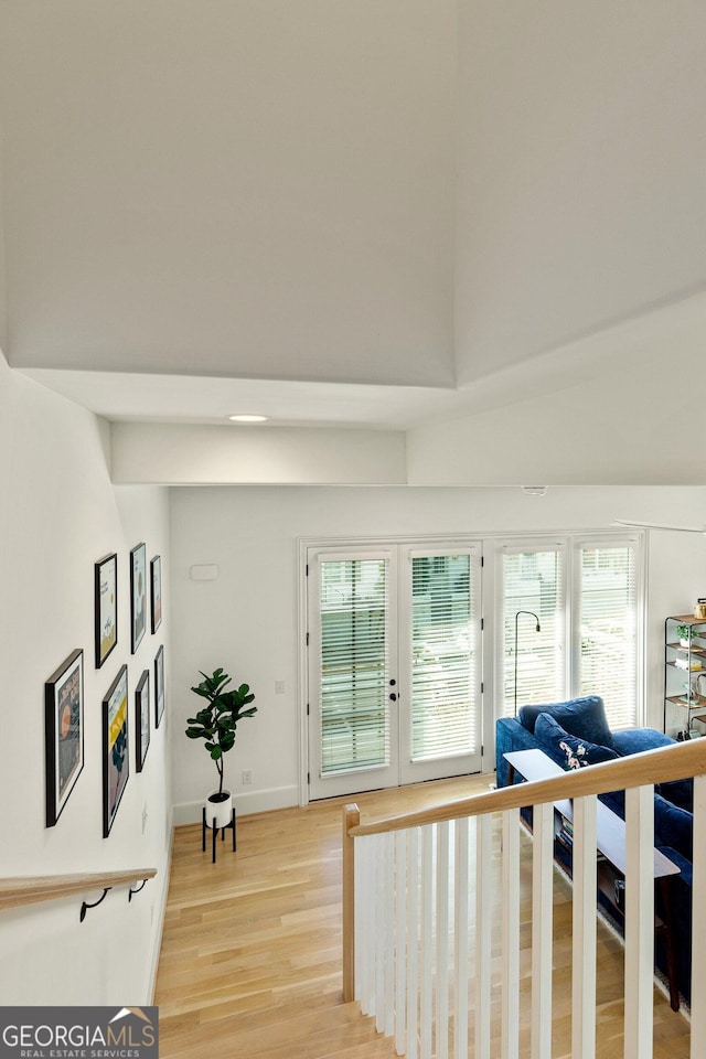 686 Exchange St SE, Atlanta, GA 30315 - interior space with plenty of natural light, baseboards, wood finished floors, and french doors