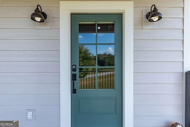 view of doorway to property