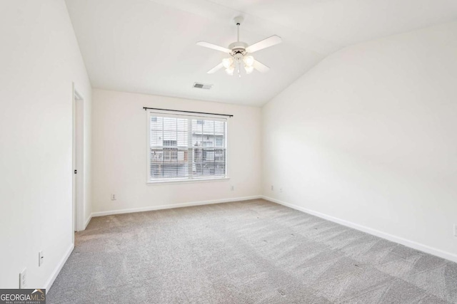 3505 Chattahoochee Summit Ln SE Unit 25, Atlanta, GA 30339 - carpeted empty room featuring ceiling fan and vaulted ceiling