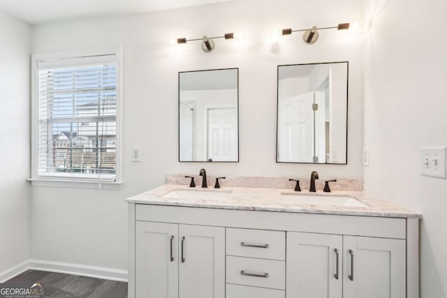 3505 Chattahoochee Summit Ln SE Unit 25, Atlanta, GA 30339 - full bathroom featuring plenty of natural light and double vanity