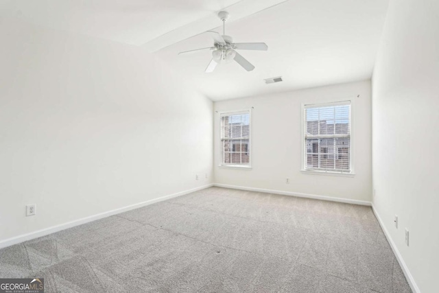 3505 Chattahoochee Summit Ln SE Unit 25, Atlanta, GA 30339 - carpeted spare room with ceiling fan and beam ceiling
