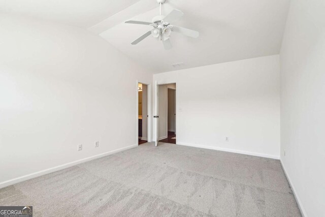 3505 Chattahoochee Summit Ln SE Unit 25, Atlanta, GA 30339 - carpeted spare room featuring lofted ceiling and a ceiling fan