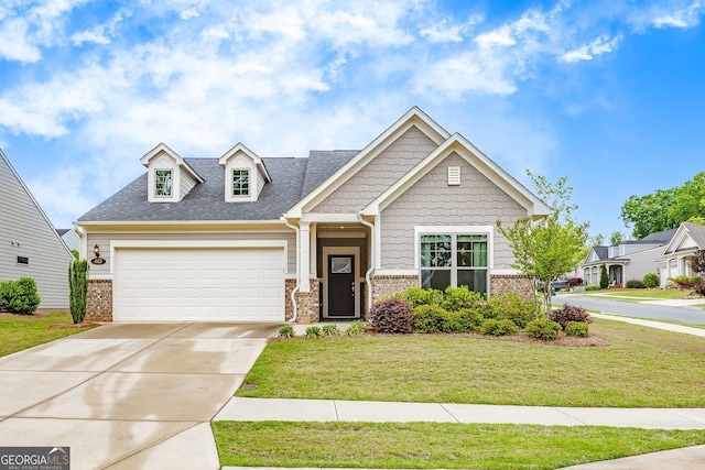 463 Marston Pass, Acworth, GA 30102 - craftsman inspired home featuring brick siding, a garage, driveway, and a front yard