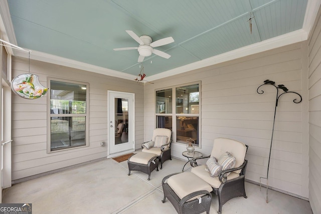 463 Marston Pass, Acworth, GA 30102 - view of patio / terrace with ceiling fan