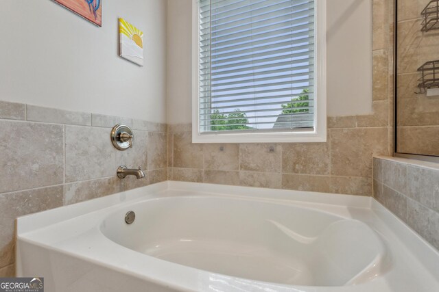 full bathroom featuring a bath