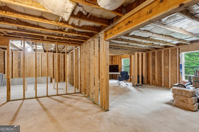 view of basement