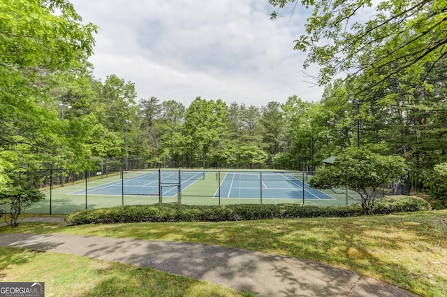 view of tennis court