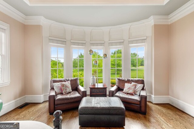 2855 Drayton Hall Dr, Buford, GA 30519 - sitting room with crown molding, a wealth of natural light, and visible vents
