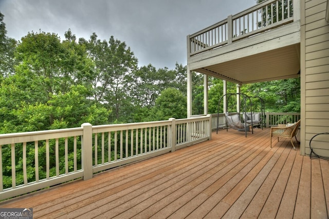 view of wooden deck